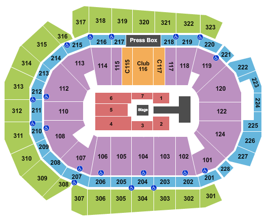Casey's Center WWE Seating Chart